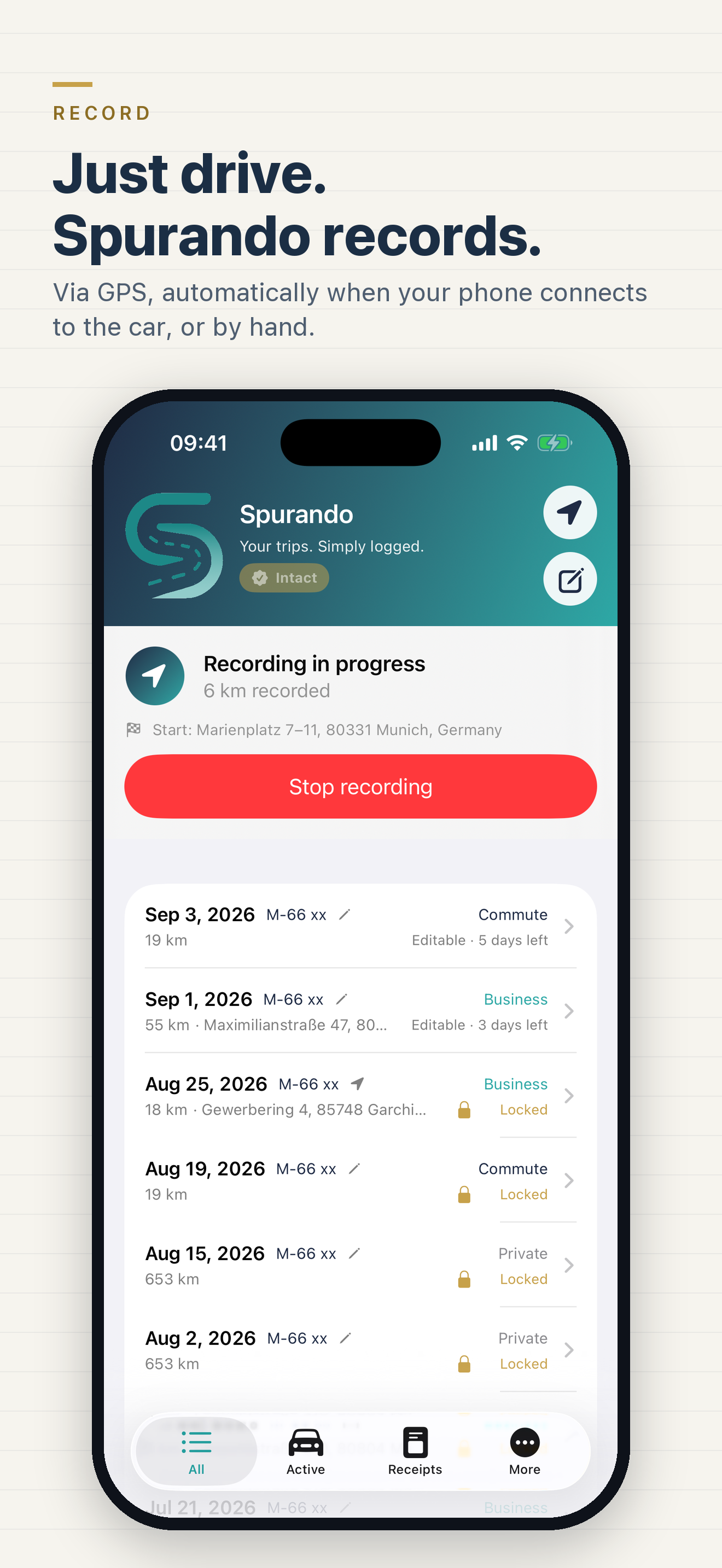 Record — just drive, Spurando records