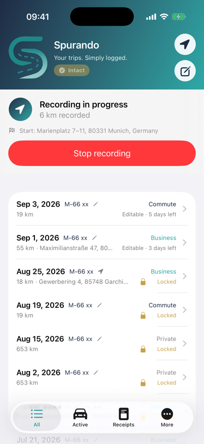 Spurando — GPS recording running